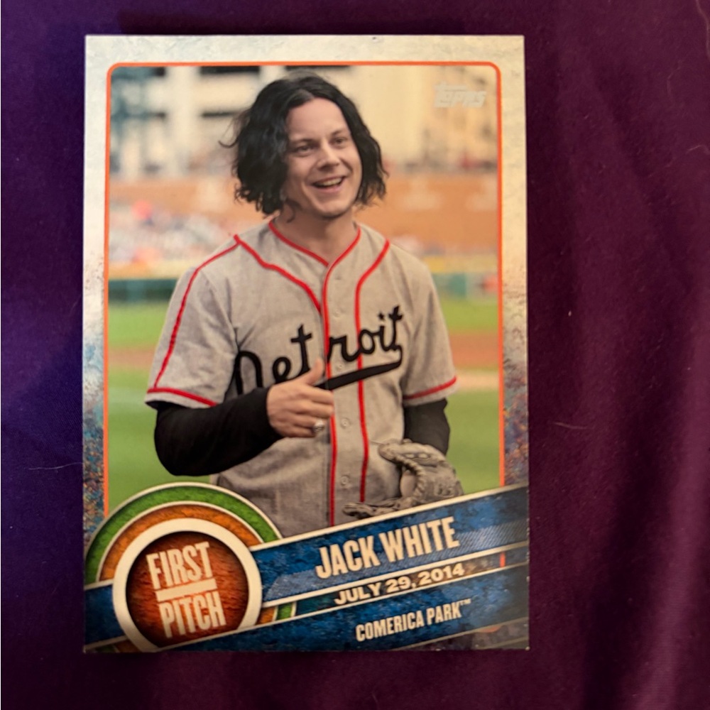 Topps Jack White Baseball Card - Gray & Red